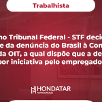 Supremo Tribunal Federal - STF decide pela validade da denúncia do Brasil à Convenção n° 158 da OIT, a qual dispõe que a demissão por iniciativa pelo empregador