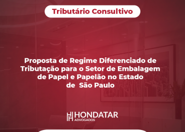 Proposta de Regime Diferenciado de Tributação para o Setor de Embalagem de Papel e Papelão no Estado de São Paulo