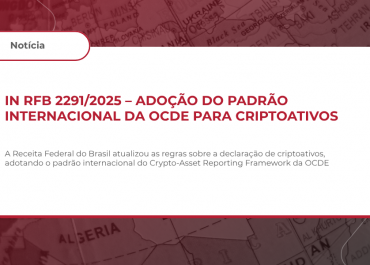 IN RFB 2291/2025 – ADOÇÃO DO PADRÃO INTERNACIONAL DA OCDE PARA CRIPTOATIVOS 