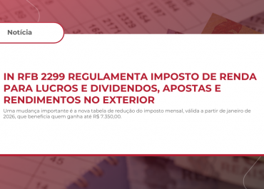 IN RFB 2299 Regulamenta Imposto de Renda para Lucros e Dividendos, Apostas e Rendimentos no Exterior